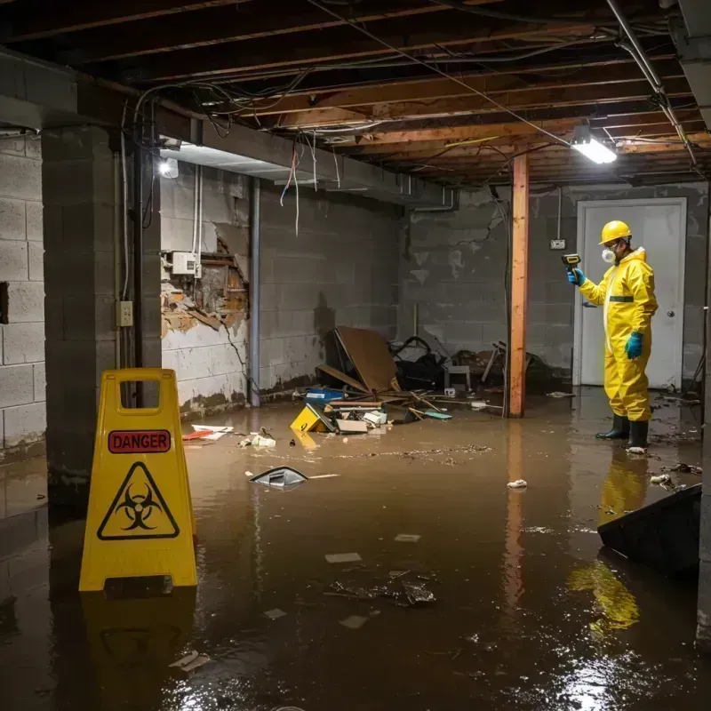 Flooded Basement Electrical Hazard in Carter County, KY Property