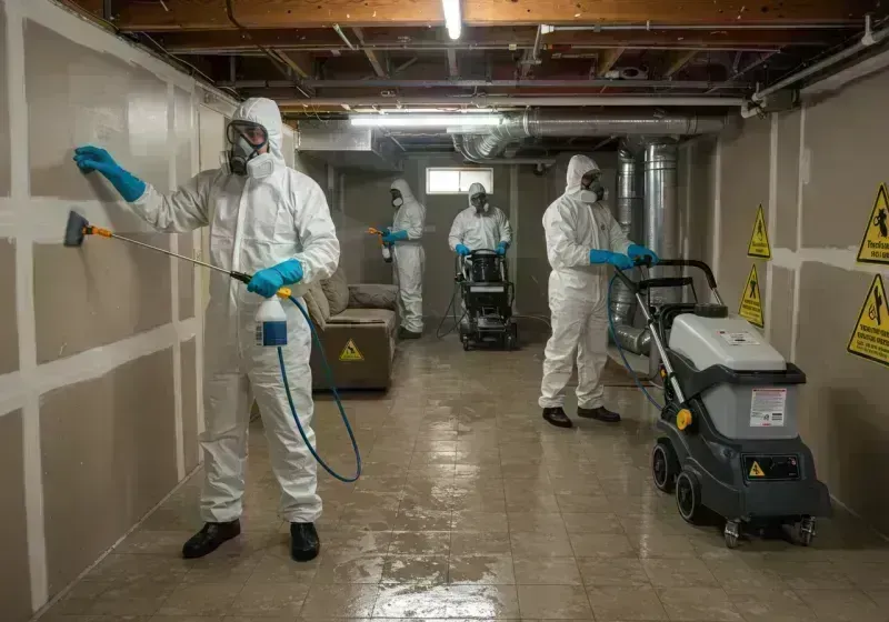 Basement Moisture Removal and Structural Drying process in Carter County, KY